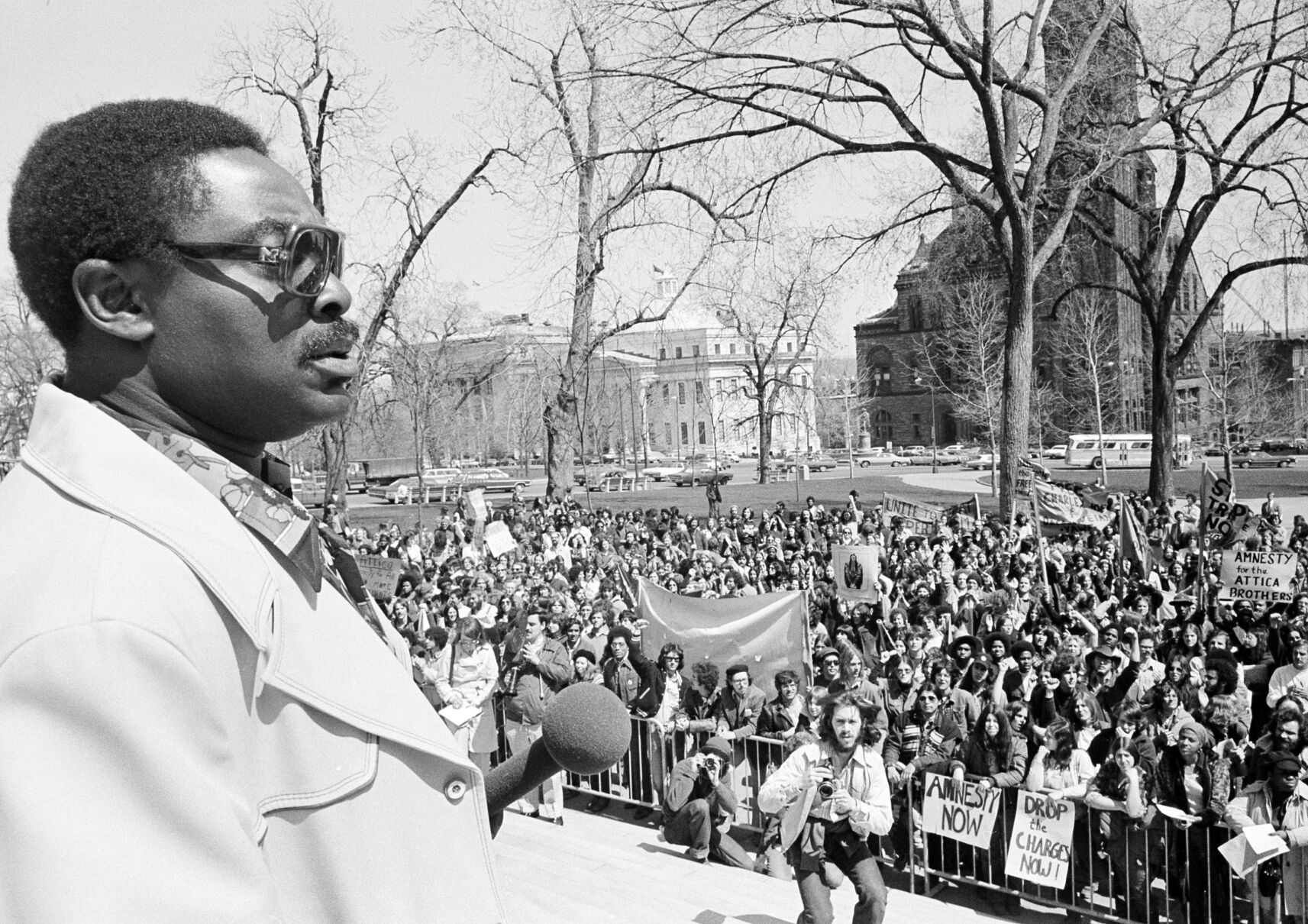 Attica Big Black Leads Rally 1975